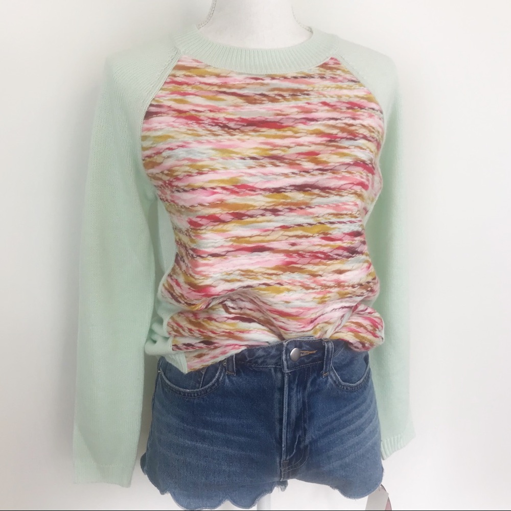 Boutique Rainbow Chunky Crochet Knit Boho Sweater